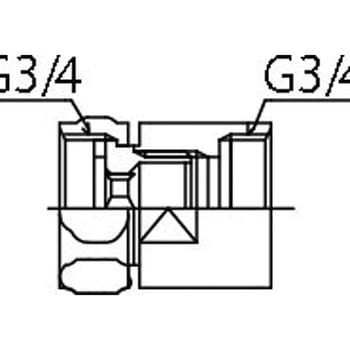 壁付け混合栓用変換アダプター(KAKUDAI用変換アダプター，G3/4×G3/4) INAX(LIXIL)