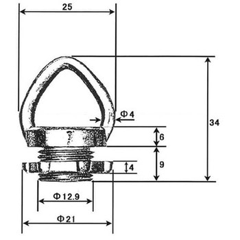 蛍光灯器具吊り下げ用金具 4分/13mm エスコ