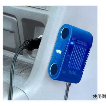 コンバーター DC24V→DC12V/15A USB 2.4A エスコ