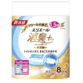 トイレットペーパー 消臭+・ダブル/64ロール エスコ