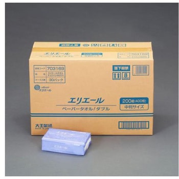 ペーパータオル 30パック/1箱 230×210mm エスコ