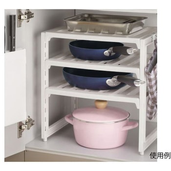 収納ラック ポリスチレン製 385×300×400mm エスコ