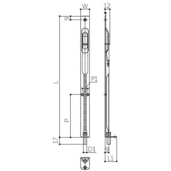 フランス落し 一段式/ステンレス製 300mm EA951LPシリーズ エスコ