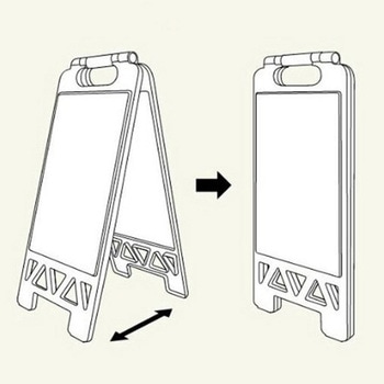 サインスタンド 差込式/画面 347×470×604mm/A3 - エスコ
