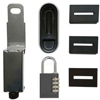 ドアロック金具 ダイヤル南京錠付 エスコ