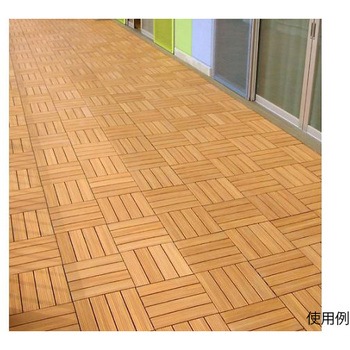 連結マット 木目 300×300×27mm - エスコ