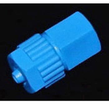 PP Rc1/8メスネジ付きチューブロックアダプター アズワン