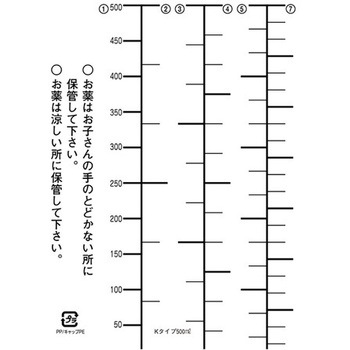 K投薬瓶 ノーマルキャップ 50本入 金鵄製作所