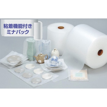 気泡緩衝材 自粘さん スリットロール品 ♯641SL 4mm×300mm×42m 自己粘着付ミナパック ミナ