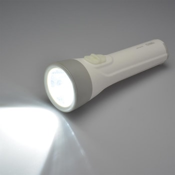 LED懐中ライト 単1形乾電池×2本付き 110Lm オーム電機