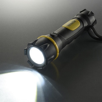 LEDラバーライト 単3形乾電池×2本付属 120Lm 耐衝撃・IPX4 オーム電機
