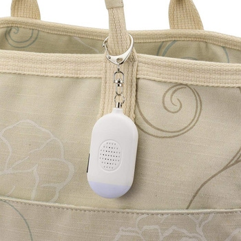 LEDミニライト 防犯アラーム付き USB充電式 オーム電機