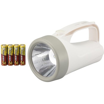 LED強力ライト 150Lm 単3形乾電池×4本付属 防水保護等級 IPX4 オーム電機