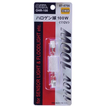センサーライト用 ハロゲン球 110V 100W - オーム電機