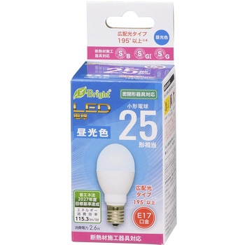 LED電球 ミニクリプトン形 E17 断熱材施工器具対応 密閉形器具対応 オーム電機