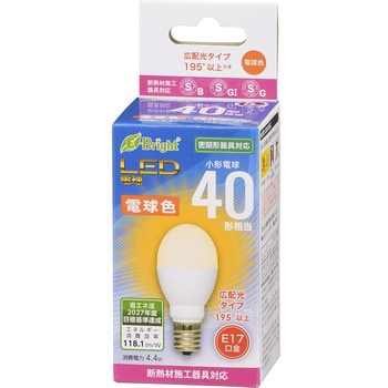 LED電球 ミニクリプトン形 E17 断熱材施工器具対応 密閉形器具対応