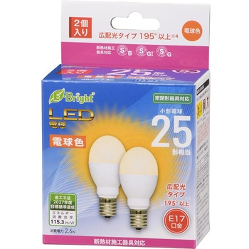 LED電球 ミニクリプトン形 E17 断熱材施工器具対応 密閉形器具対応 オーム電機