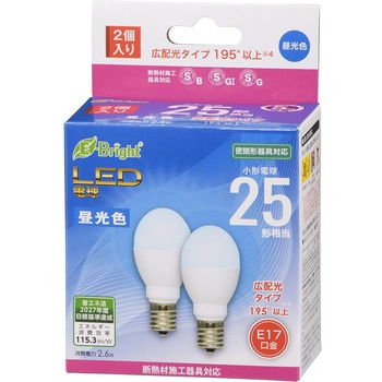 LED電球 ミニクリプトン形 E17 断熱材施工器具対応 密閉形器具対応 オーム電機