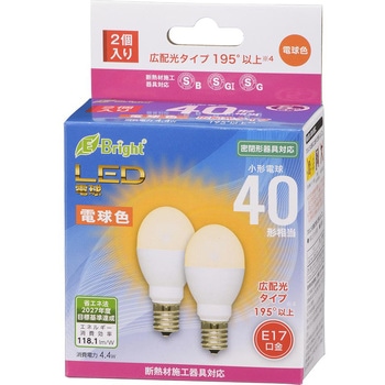 LED電球 ミニクリプトン形 E17 断熱材施工器具対応 密閉形器具対応 オーム電機