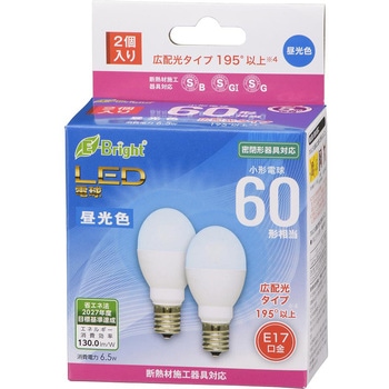LED電球 ミニクリプトン形 E17 断熱材施工器具対応 密閉形器具対応 オーム電機