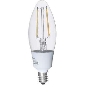 LEDフィラメントタイプシャンデリア球 E12 電球色 オーム電機