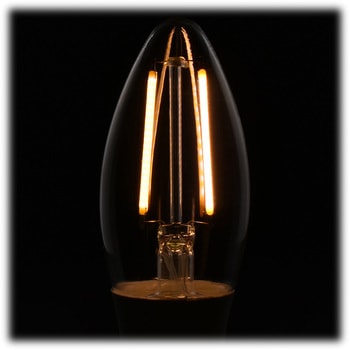 LEDフィラメントタイプシャンデリア球 E12 電球色 オーム電機