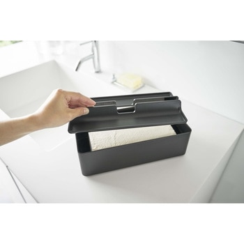 トレー蓋付きペーパータオルケース タワー 山崎実業