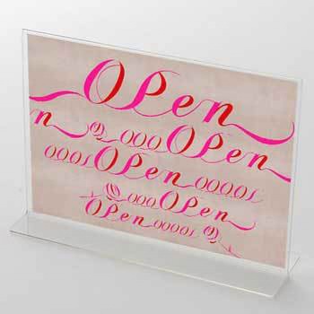 リボン OPEN ポップ・ポスター おしゃれEXPO