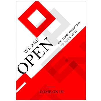 クール WE ARE OPEN(赤) ポップ・ポスター おしゃれEXPO