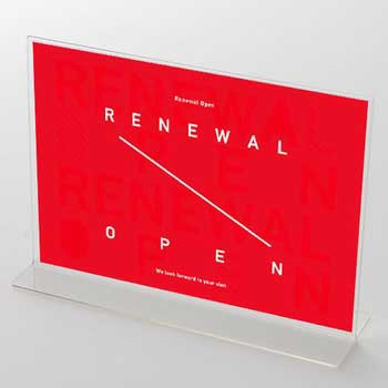 RenewalOpen タイポグラフィ1.(赤) ポップ・ポスター おしゃれEXPO