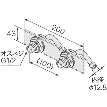 ユニットバス貫通金具LA型B ノーリツ