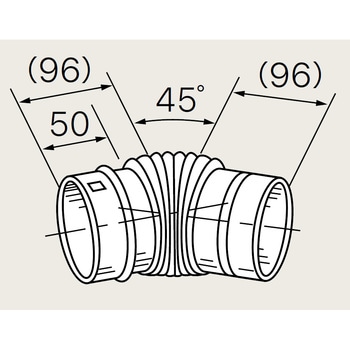 Φ100エルボ45° ノーリツ