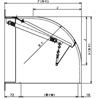 C-40SDP2 産業用換気扇用ウェザーカバー(ステンレス製) 1個 東芝