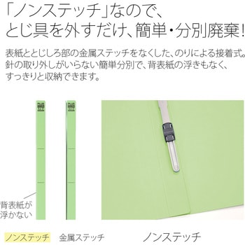 フラットファイル ノンステッチ 横型(E) 横罫線タイプ PLUS(プラス)[文具]