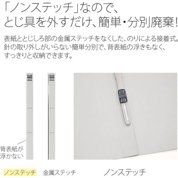 フラットファイル ノンステッチ 横型(E) 横罫線タイプ PLUS(プラス)[文具]