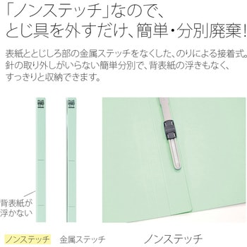 フラットファイル ノンステッチ 横型(E) 縦罫線タイプ PLUS(プラス)[文具]