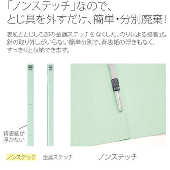 フラットファイル 厚とじ500 ノンステッチ PLUS(プラス)[文具]