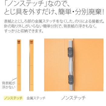 フラットファイル 厚とじ500 ノンステッチ PLUS(プラス)[文具]