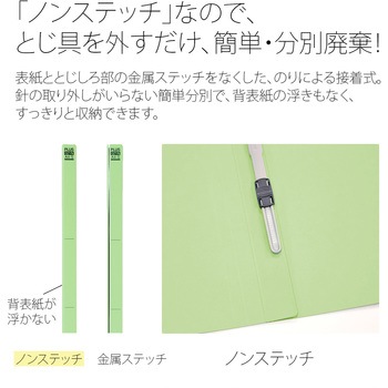 フラットファイル ダブルとじ具 ノンステッチ プラス(文具)