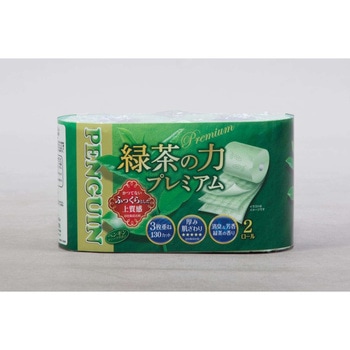 ペンギンティーフラボン 緑茶の力 プレミアム (3枚重ね) 丸富製紙