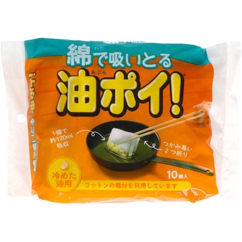 綿で吸いとる油ポイ コットン・ラボ