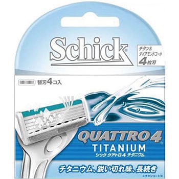 Schick クアトロ4チタニウム 替刃 Schick(シック) カミソリ本体・替刃
