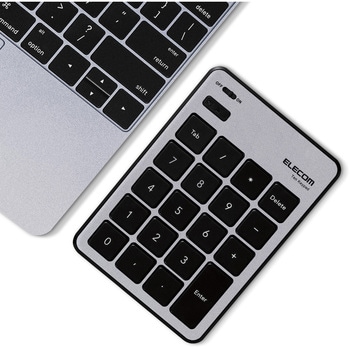 テンキー ワイヤレス Bluetooth 無線 パンタグラフ MacOS対応 薄型 シルバー エレコム