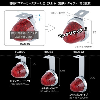 バスマーカーランプ取付ステー L型 JET INOUE(ジェットイノウエ)