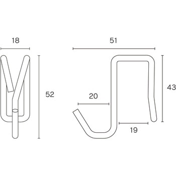 ディアウォール フックシングル 若井産業