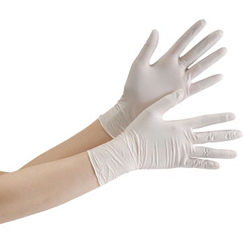 VERTE-751K-L ニトリル使い捨て手袋 粉なし 100枚入 白 ミドリ安全 26725782