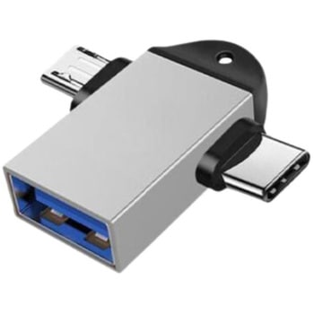 USBアダプタ USB(オス)Type-C+Type-microUSB (メス) トライメイト