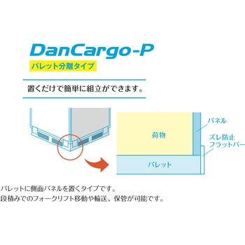 輸送・保管ボックス 「ダンカーゴP(DanCargo-P)」パレット分離タイプ 1面観音扉 ブルー ADF