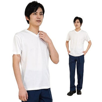 優れた吸汗速乾VネックアンダーウェアTシャツ 20021 お得な洗い替え2枚セット STATUSUNI(ステータスユニ)