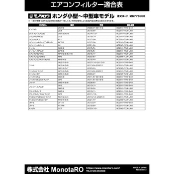 エアコンフィルター 防臭・抗菌仕様 モノタロウ